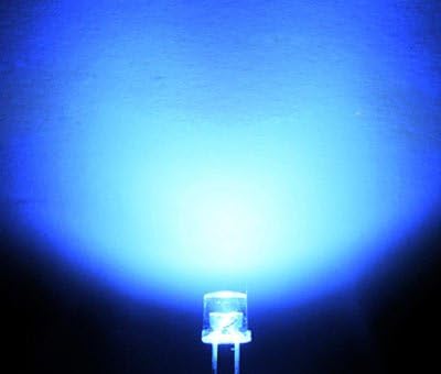 1000шт x 5 mm Плоска Горна синя светкавица от светодиоди (автоматична синя светкавица)