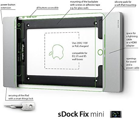 smart things решения s09 b sDock Fix Mini Запирающееся Монтиране на стена и зарядно устройство за постоянна