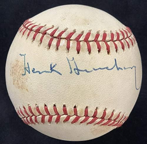 Ханк Грийнбърг Подписа Бейзболен топката Ли Макфейл Детройт Тайгърс Автограф WSC HOF JSA - Бейзболни топки с