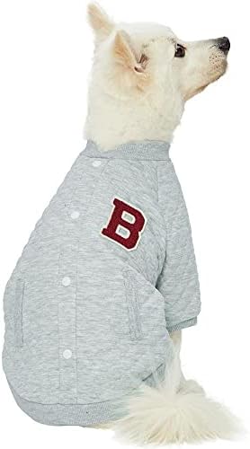 Blueberry Пет Мек и удобен Любим бейзболни фенове на Жаккардовый пуловер Argyle, Hoody за кучета, сиво на цвят,