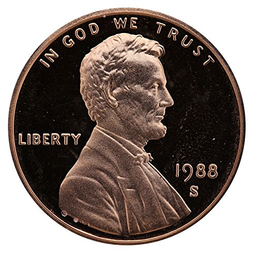 Скъпоценен камък 1988 г., паметника на Линкълн, Цент, Пени, Монетен двор на САЩ