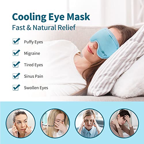 NEWGO Eye Cold Pack-Гел Маска за очи, Глинена маска за очи с студена терапия и меки плюшени подложка за лечение