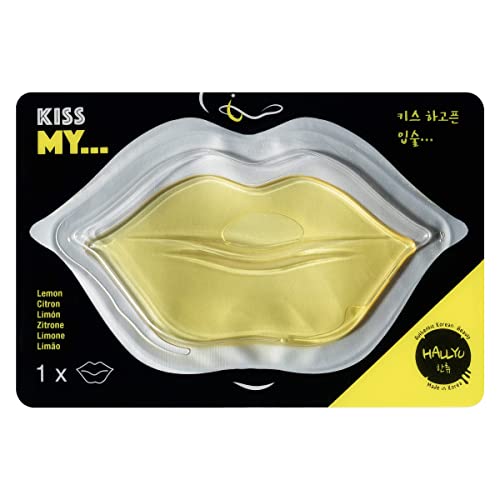 masque BAR Hallyu Lemon Lip Mask (6 опаковки) — Корейска козметика за грижа за кожата на устните — Овлажнява,