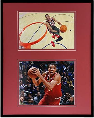 Giannis Антетокунмпо Изложен Снимка В Рамка с размер 16х20 с автограф Долар Greek Freak JSA - Снимки на НБА