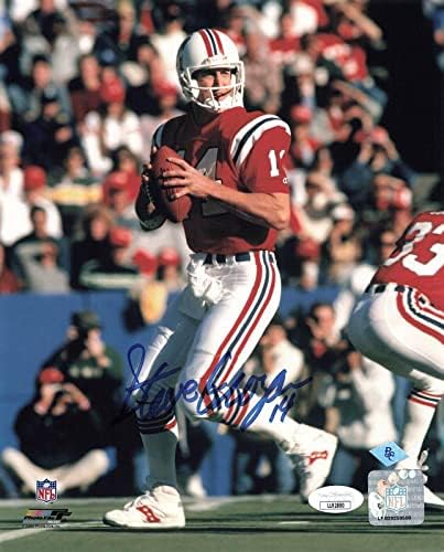 Стив Гроган Подписа снимка с размер 8x10 Патриотите на Нова Англия (JSA LL92880) - Снимки NFL с автограф