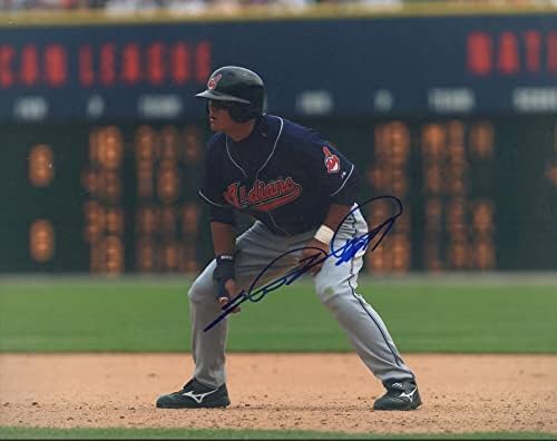 Гуми-Су Чу Кливланд Индианс Подписаха Снимка 8x10 с автограф W / Coa - Снимки на MLB с автограф