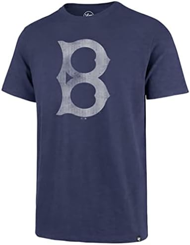Мъжка Тениска '47 Los Angeles Dodgers Cooperstown Bleacher Blue Grit Vintage Scrum Tee (X-Large)