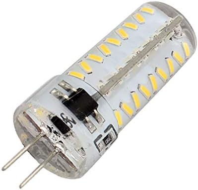 X-DREE AC 220V 5W G4 3014SMD led царевичен крушка 72-led силиконова лампа с регулируема яркост на Топло бял