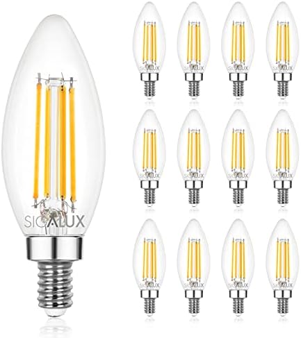 Led лампа Sigalux E12 с регулируема яркост, Led крушки за sconces свещ, Крушки за полилеи, Крушки за свещи тип