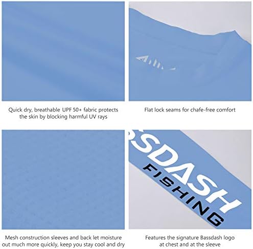 Мъжки Тениски за Риболов BASSDASH с uv Защита UPF 50 +, тениски с дълъг Ръкав
