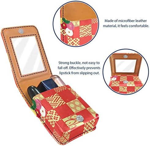 Японски Модел Дамски Малка Чанта За Устни, Преносими и Мини Чанта за Червило, Чанта за Червило с Огледало За