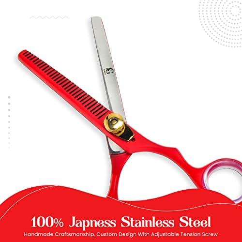 Професионални ножици за подстригване и филировки коса SURGEN - 6,5-инчов ножици с остър нож - Острие премиум-клас