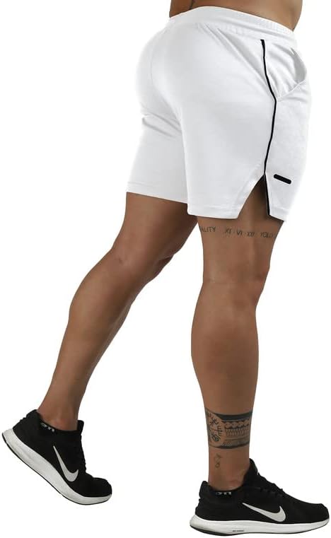 TEZO Мъжки Шорти за тренировки във Фитнеса 5 , Спортни къси Панталони за Джогинг, бързо съхнещи Къси Панталони
