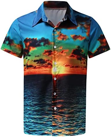 Тропическа Риза wodceeke, Мъжки Хавайски Ризи, Ежедневни Риза с Копчета, Модерни Плажни Ризи с 3D Цветен Принтом