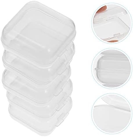 Hemoton 100шт Прозрачни Пластмасови Мъниста Кутия За Съхранение на Тапи за Уши Риболов Кука Кутия За Съхранение